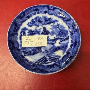 Antique Plate Blue Willow Decorative English Made in England